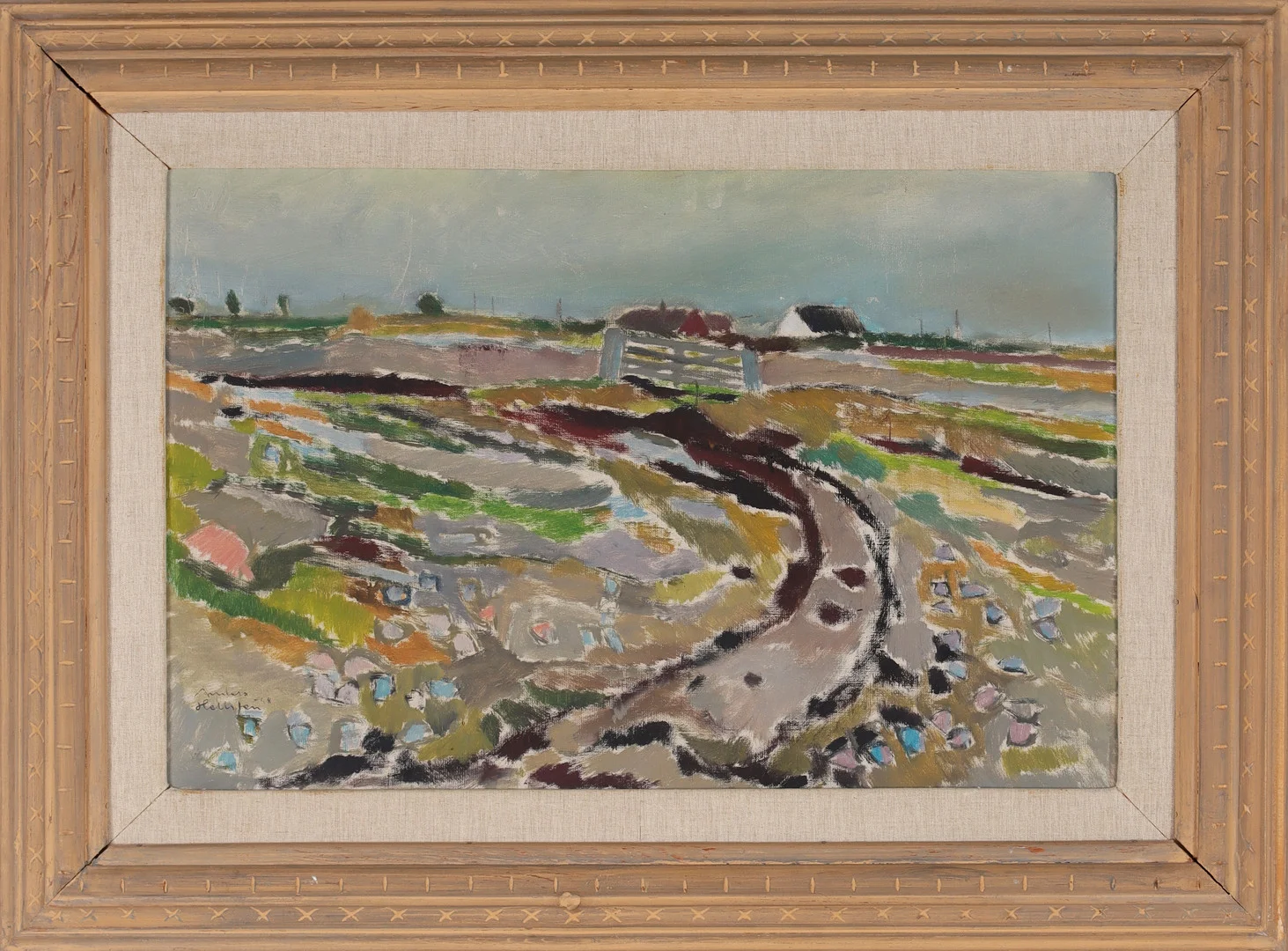 ANDERS HELLSTEN. "Tångvägen, Torekov", olja på duk, signerad. — Paintings — Stadsauktion Sundsvall