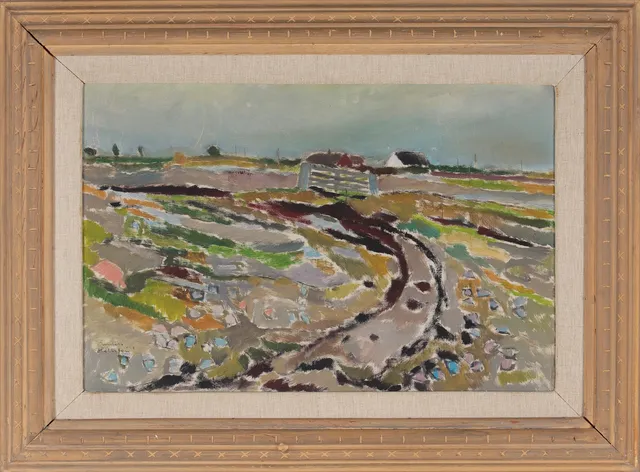 ANDERS HELLSTEN. "Tångvägen, Torekov", olja på duk, signerad.