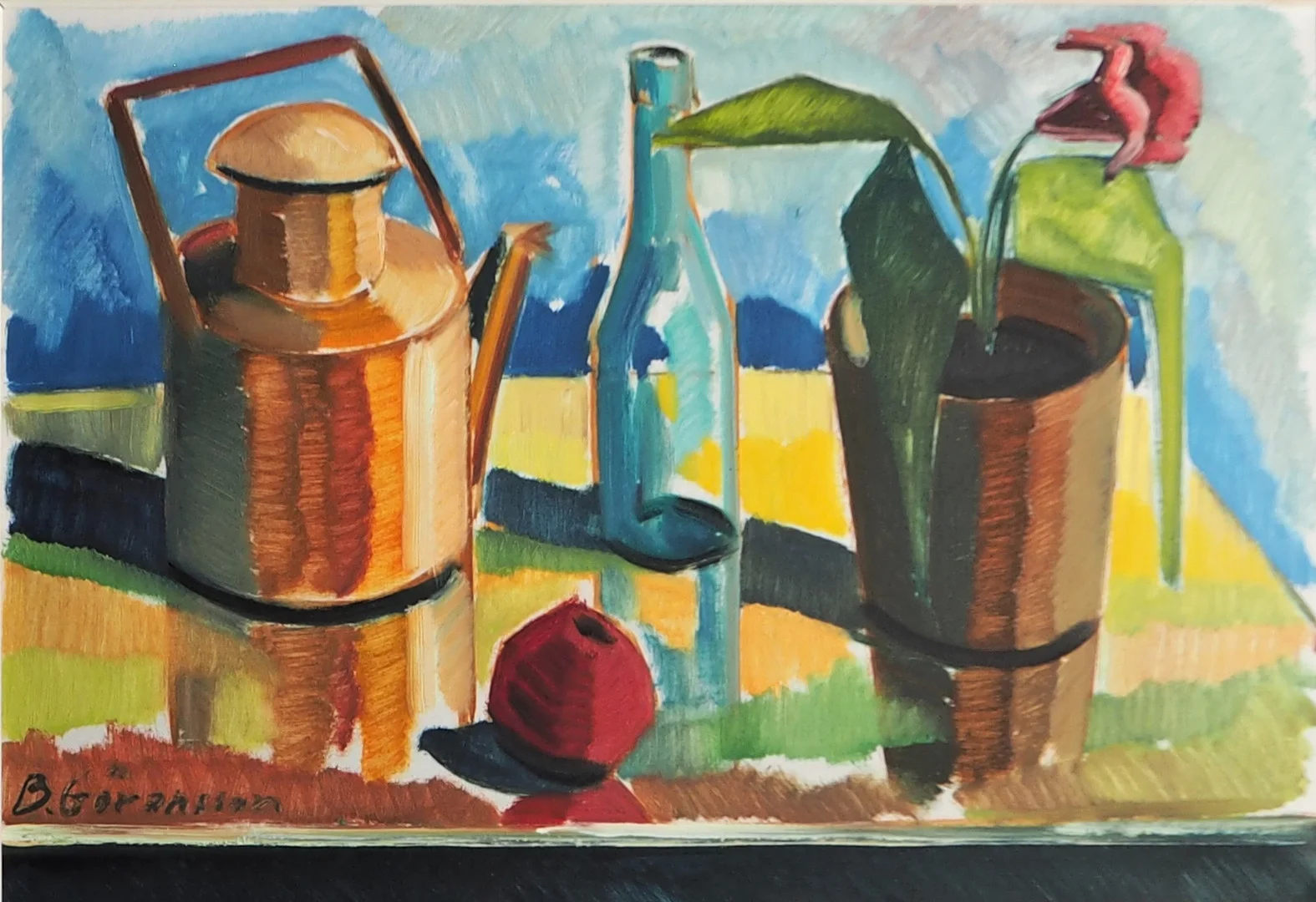 BROR GÖRANSSON. Stilleben, olja på duk, signerad. — Paintings — Lysekils Auktionsbyrå