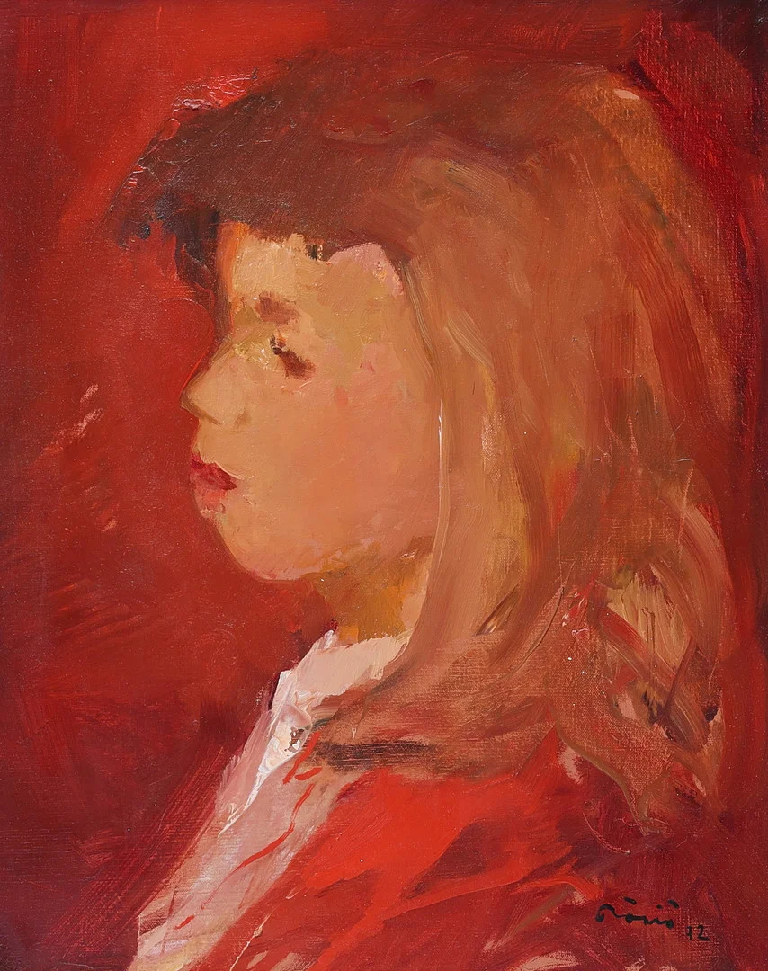 HILDING RÖSIÖ (1902-1985). Olja på duk, porträtt, signerad Rösiö, daterad 72. — Paintings — Gomér & Andersson Jönköping