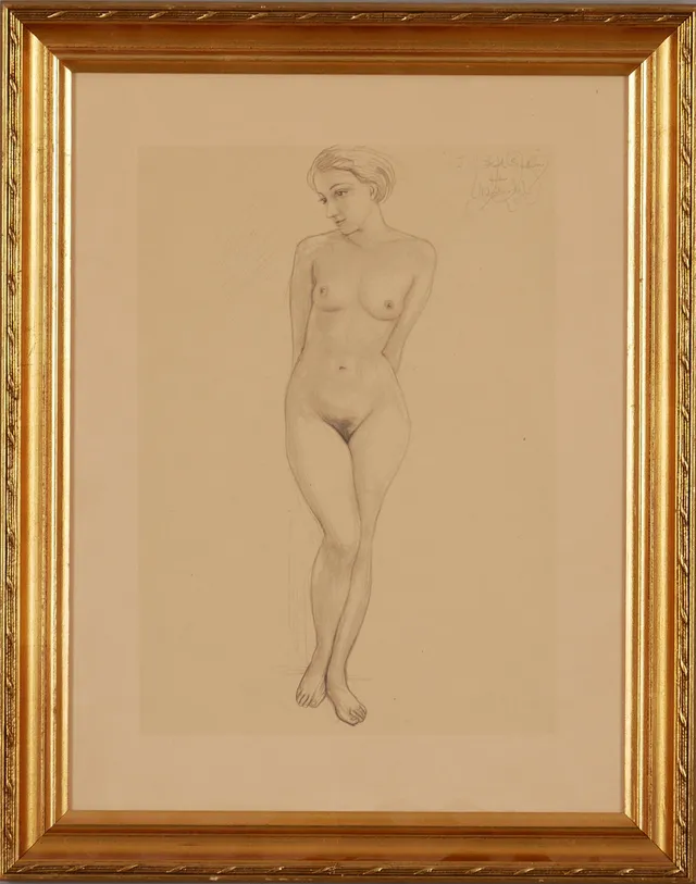 NILS VON DARDEL. EFTER. Nakenstudie, reproduktion, signerad i trycket.