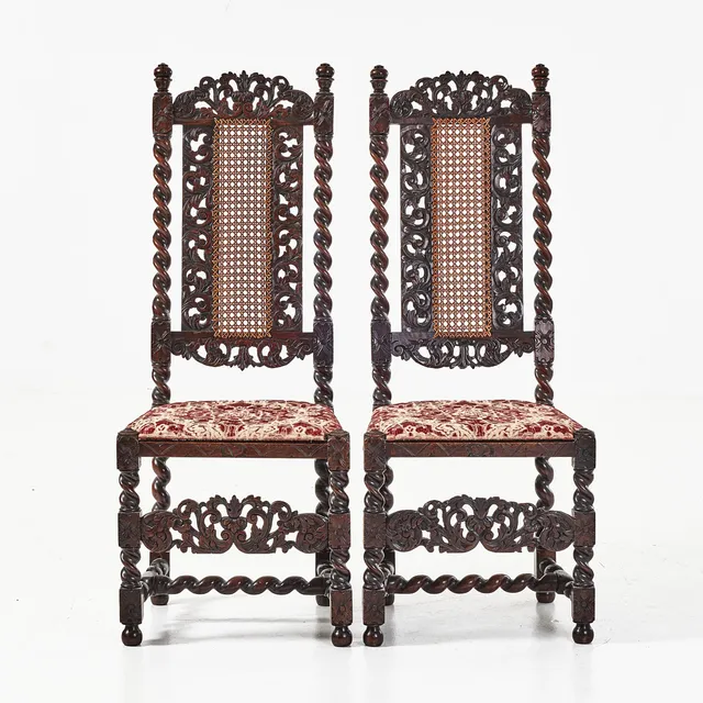 STOLAR, 1 par, barock, omkring 1700.