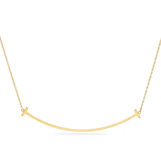 TIFFANY & CO. Tiffany T collection, 'Large Smile' halskæde af 18 kt guld.