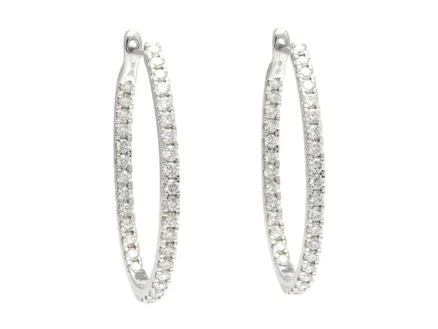 ÖRHÄNGEN, 18K vitguld, 66 briljantslipade diamanter ca 1,04 ctv, ca TW-TCr(G-I)/VS-SI, ca 27x20 mm, vikt 4,0 g.