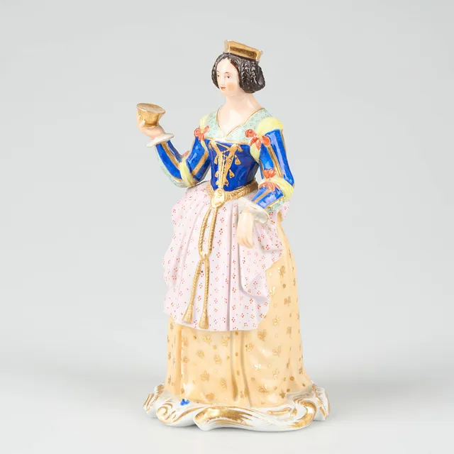 FIGURIN, Sitzendorfer Porzellanmanufaktur, Tyskland tidigt 1900-tal.