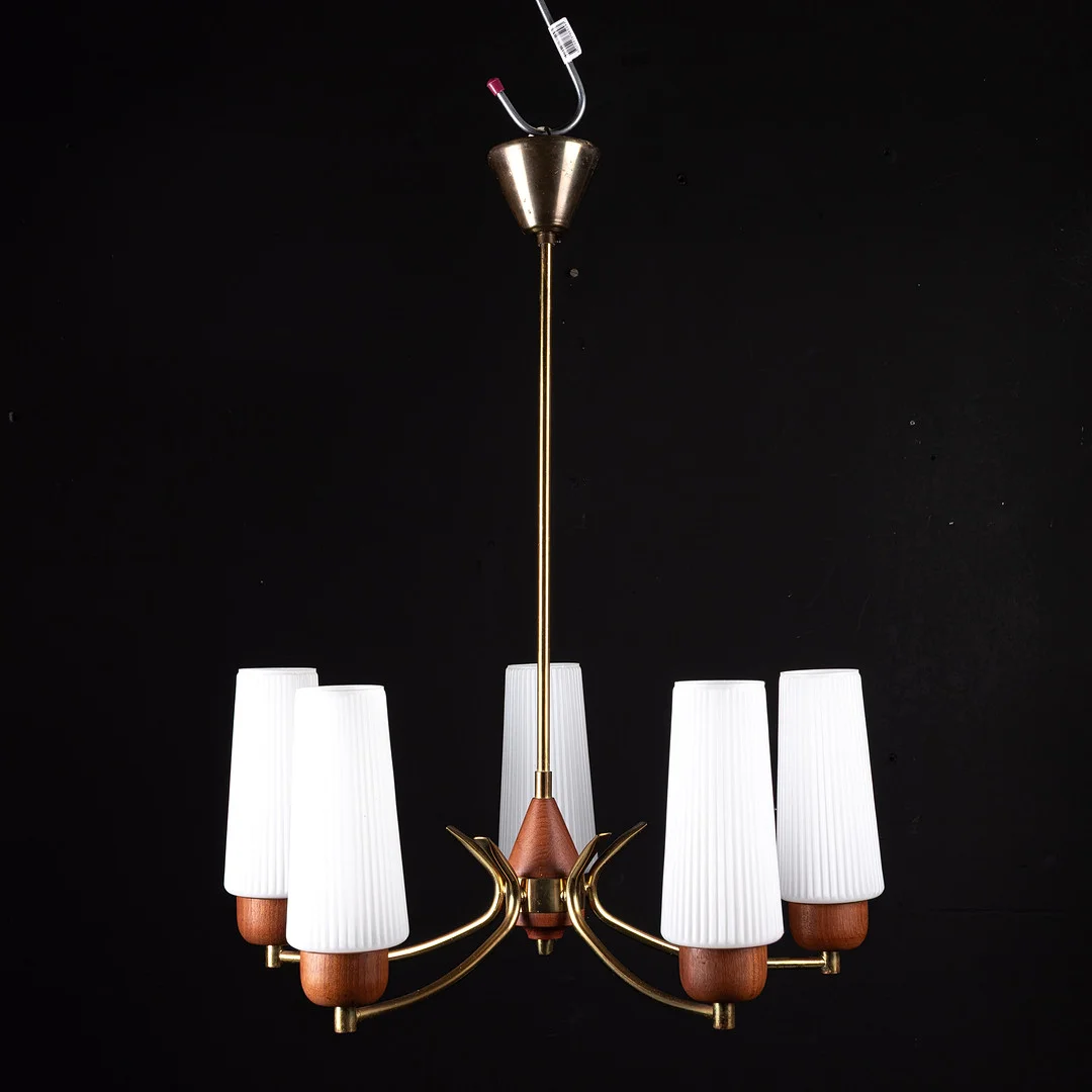 TAKLAMPA, 5-armad, 1960-tal. — Ceiling lights — Handelslagret Auktionsservice