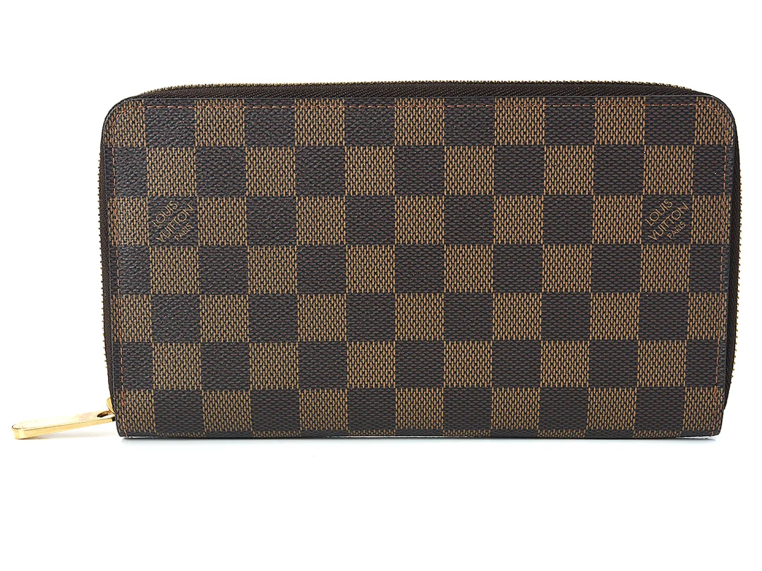 PLÅNBOK, LOUIS VUITTON, Zippy Organizer, Damier Ebene, canvas, 12 st kontokortsfack, mynt, sedel, 21x12cm. — Accessoarer/Plånböcker — Kaplans