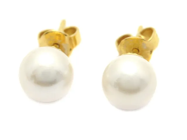 PÄRLÖRHÄNGEN, 18K guld, 2 odlade pärlor ca 8,0 mm, vikt 2,4 g, stift.