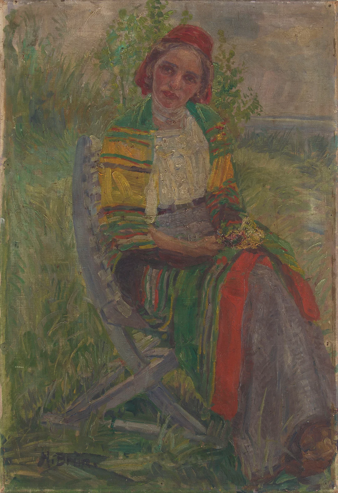 Brun, Harald — Kvinneportrett — Kunst/Maleri — Blomqvist