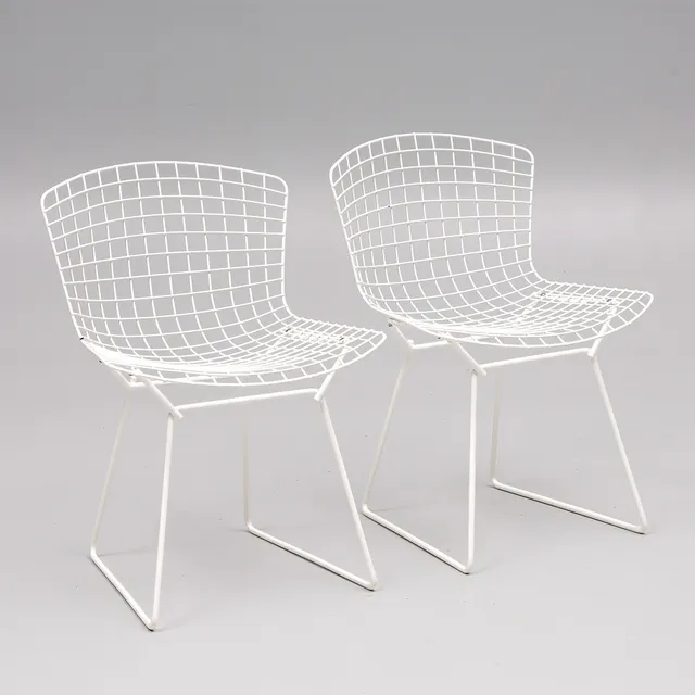 HARRY BERTOIA. Stolar, 1 par, "Bertoia side chair", Knoll, formgiven 1952.