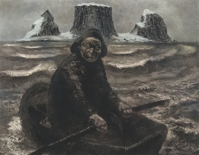 Johnson, Kaare Espolin — "Gammel fisker fra Røst" (Peder på Røsthavet) 1954