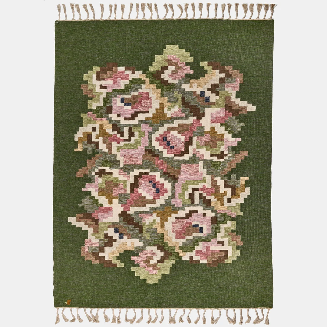 ERIK LUNDBERG. "Korall", matta, rölakan, Vävargården i Eringsboda. — Carpets — Stockholms Auktionsverk Fine Art