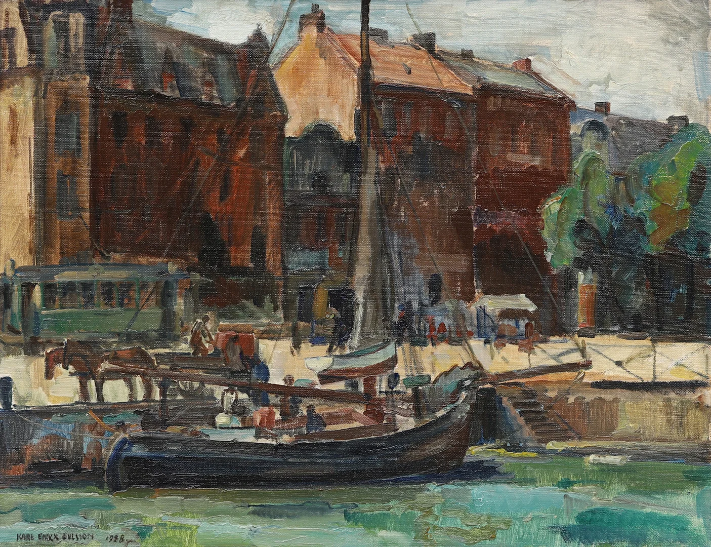 KARL ENOCK OHLSSON. Olja på duk, signerad och daterad 1928. — Paintings — Crafoord Auktioner Malmö