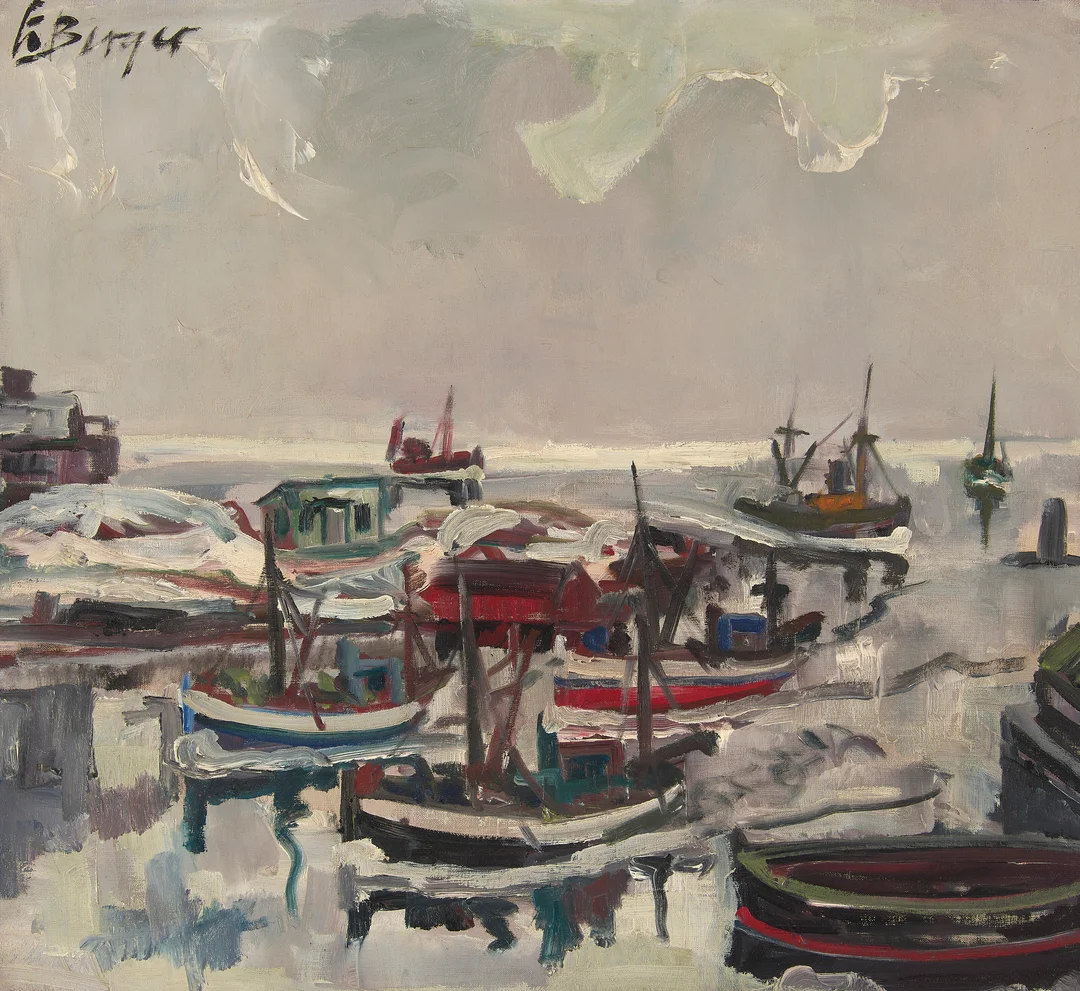Berger, Einar — Fiskebåter — Kunst/Maleri — Blomqvist