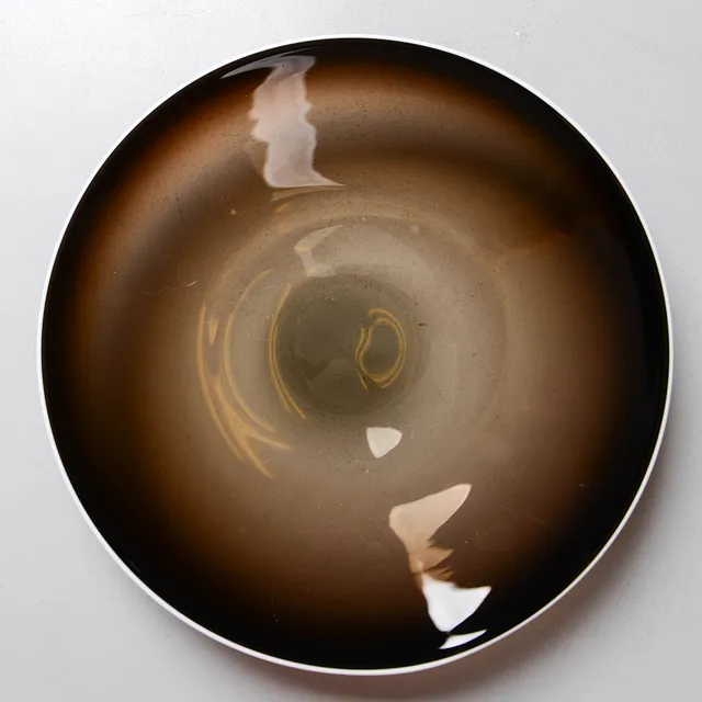 WILLY JOHANSSON. Skålfat, glas, Hadeland Glassverk. Norge.