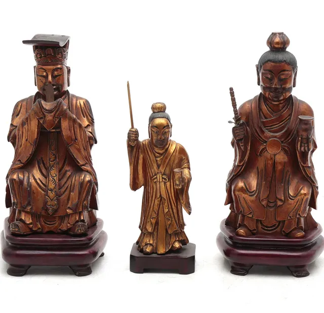 CHINESE SCHOOL OF THE FIRST HALF OF THE 20TH CENTURY. Three dignitaries.