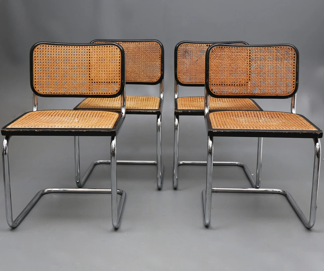 AFTER MARCEL BREUER. Four "Cesca B-32" style chairs. — Armchairs & Chairs — Balclis