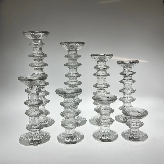 TIMO SARPANEVA. Ljusstakar, 8 st, "Festivo", Iittala, Finland.