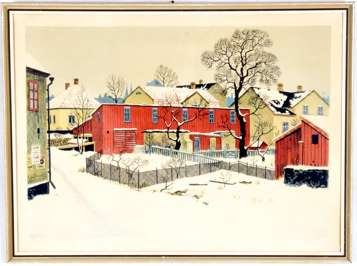 OSKAR BERGMAN. Färglitografi. — Engravings & Prints — Halmstads Auktionskammare