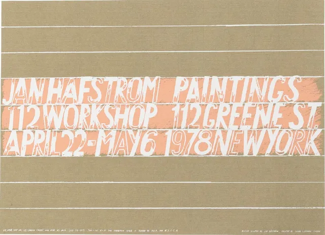 JAN HÅFSTRÖM. utställningsaffisch, New York.