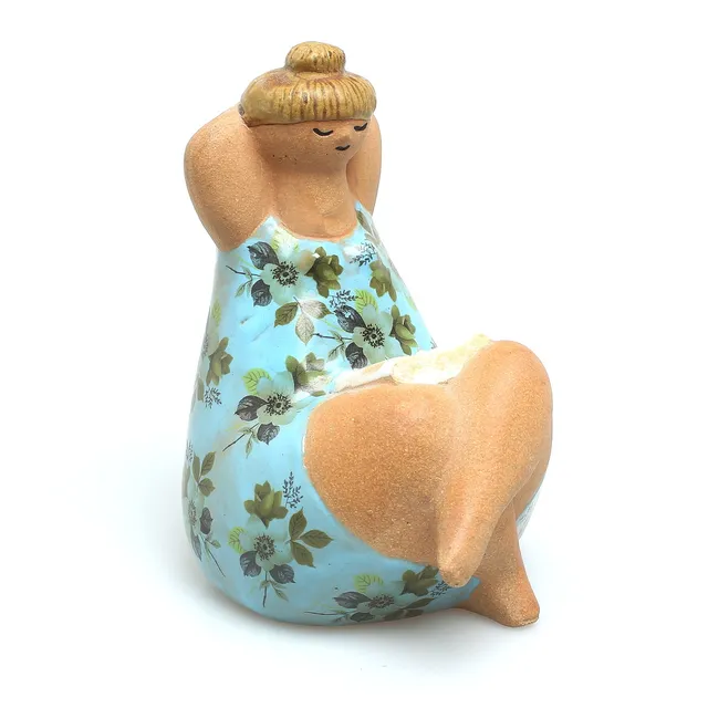LISA LARSON. Figurin, stengods, "Emma", chromotryck, ur ABC-serien, Gustavsberg.