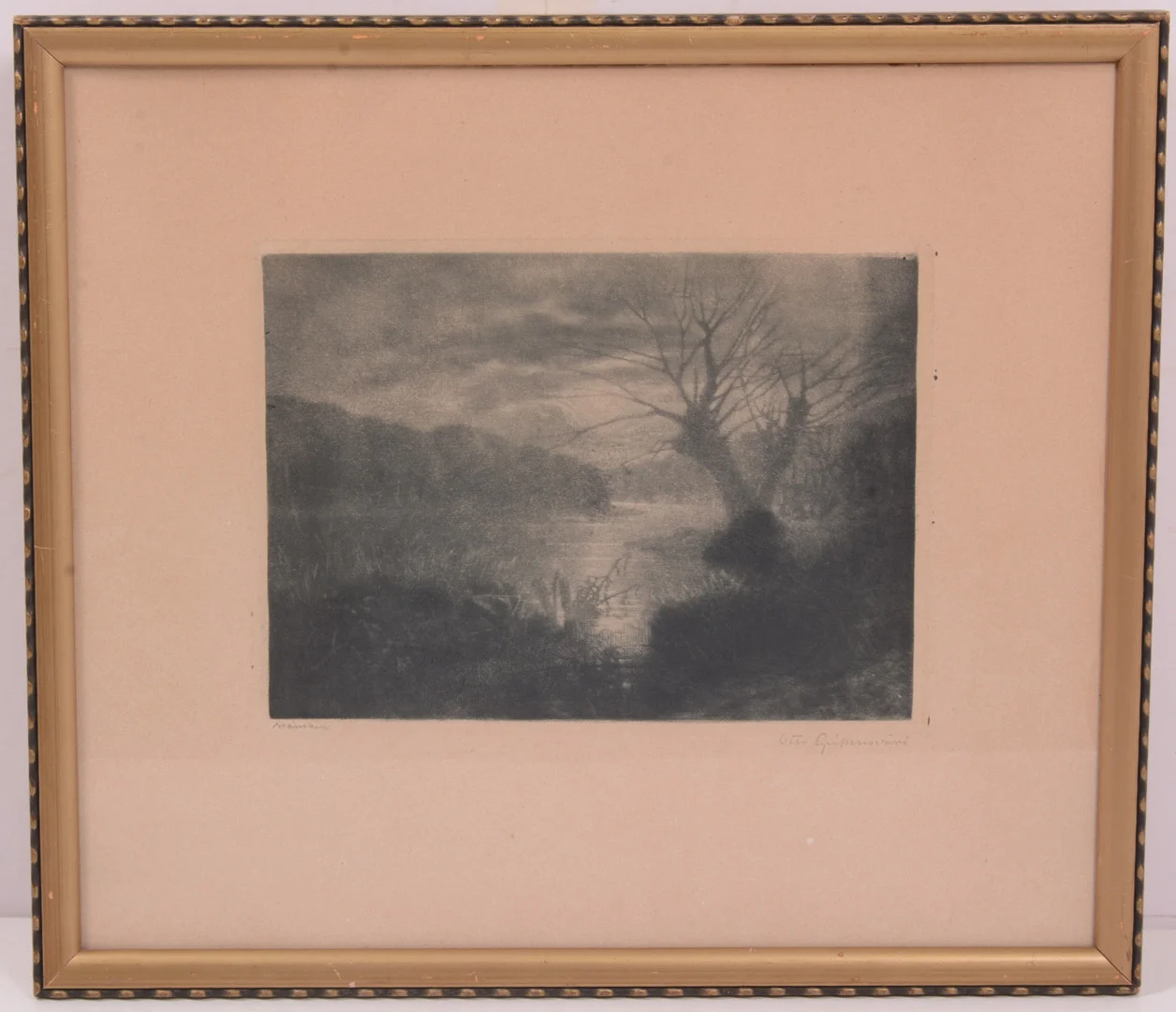 OTTO GRIPENSVÄRD (1847 - 1933). Månsken. Etsning. — Engravings & Prints — Connoisseur Bokauktioner