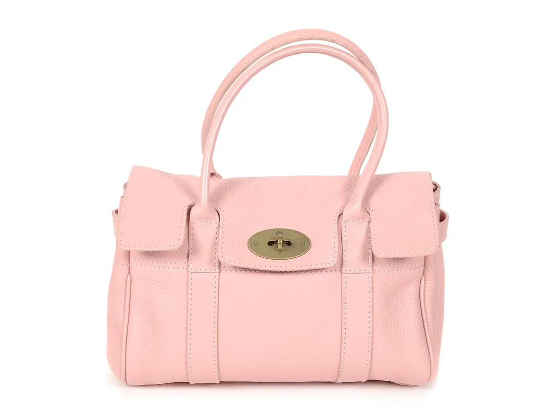 VÄSKA, MULBERRY, ljusrosa läder, mässings färgade detaljer, 26x18x 10cm, dustbag. — Accessoarer/Väskor — Kaplans