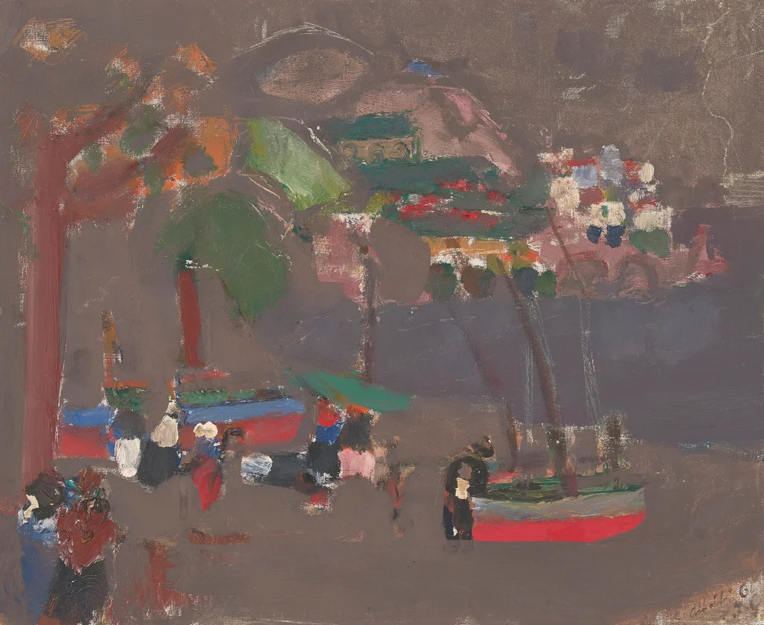 Finne-Grønn, Hans — "Amalfi (natt)" — Kunst/Maleri — Blomqvist