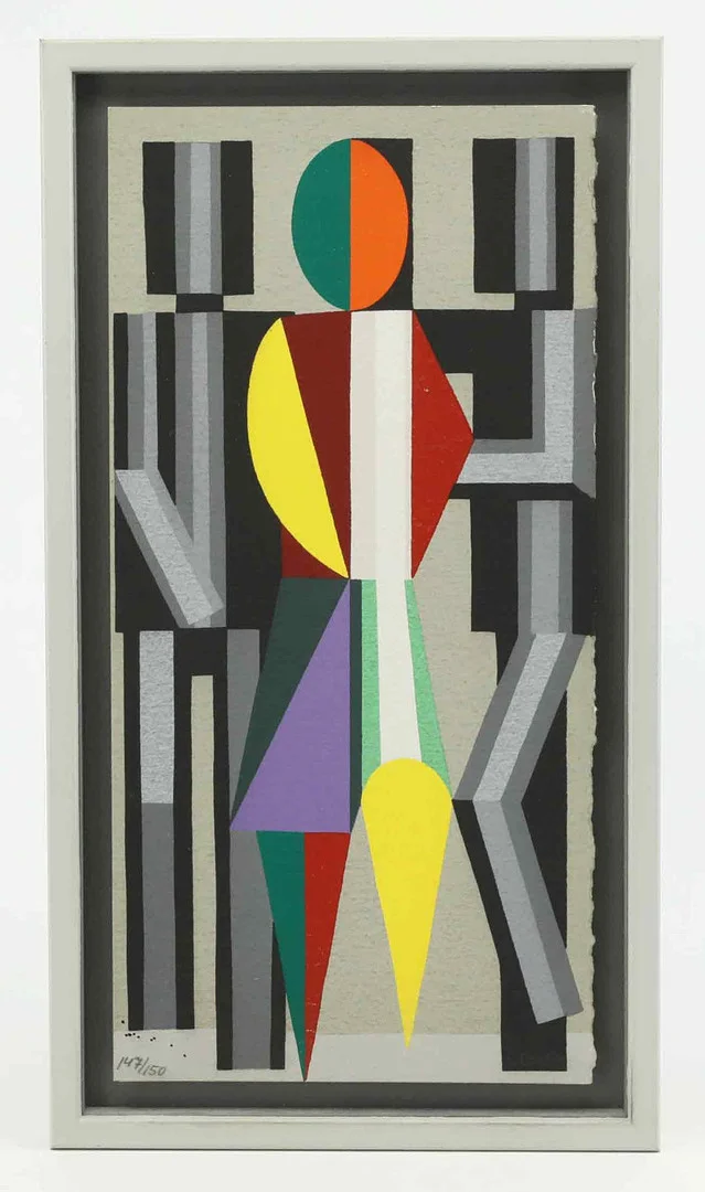 C GÖRAN KARLSSON. Serigrafi, Abstrakt komposition, numrerad 147/150, signerad CGK, daterad -94. — Engravings & Prints — Hälsinglands Auktionsverk