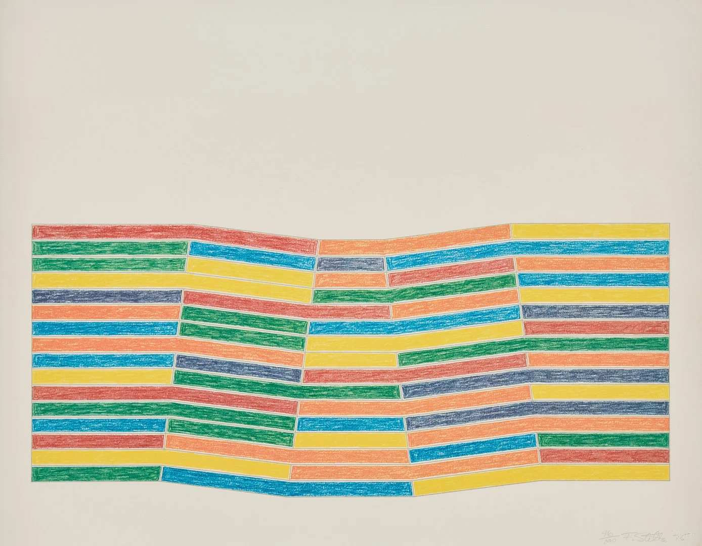 FRANK STELLA. "Furg" ur "Merce Cunningham portfolio". — Engravings & Prints — Stockholms Auktionsverk Magasin 5