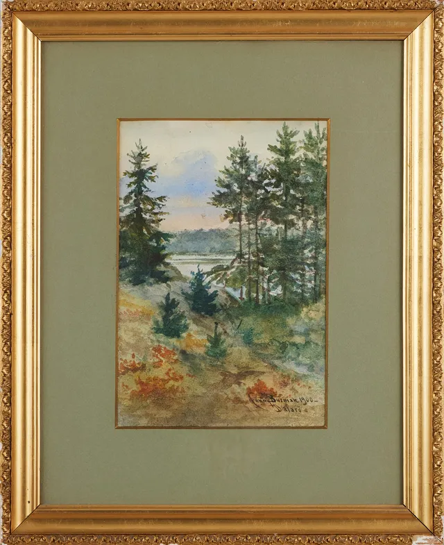 CONNY BURMAN (1831-1912). "Dalarö", signerad och daterad Conny Burman 1900, akvarell på papper.