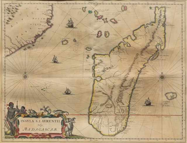 Blaeu, Joan — "INSULA LAVRENTII, Vulgo MADAGASCAR" ca. 1662