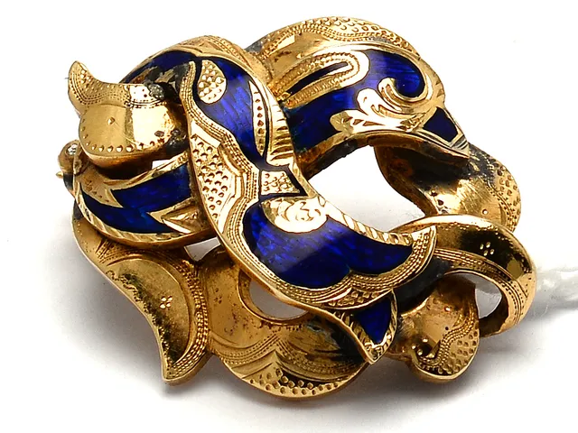 Brosch 14K 3,9g med emalj