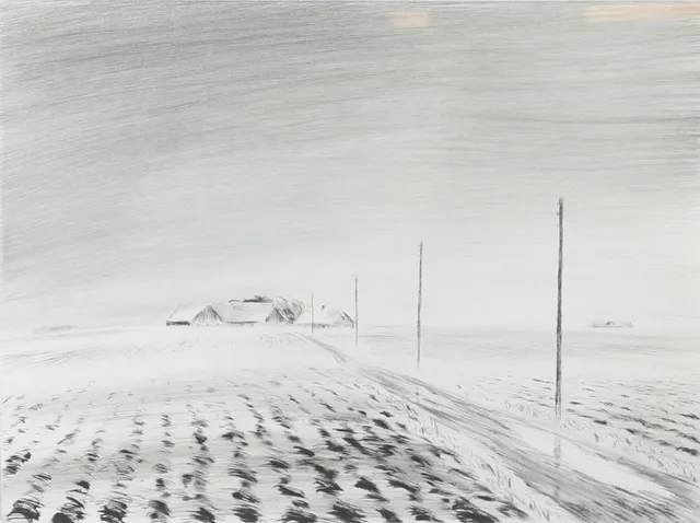 OLLE AGNELL. "Hallandsvinter", etsning, signerad Agnell.