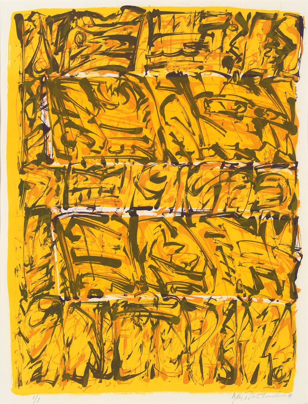 Pahr-Iversen, Kjell — "Partitur" 2001 — Kunst/Grafikk — Blomqvist
