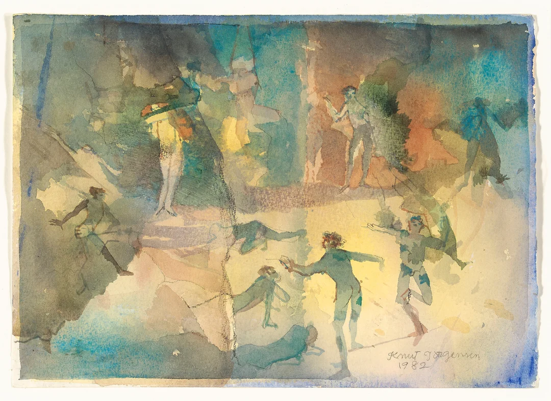 Jørgensen, Knut — Figurkomposisjon, 1982 — Kunst/Øvrig billedkunst — Blomqvist