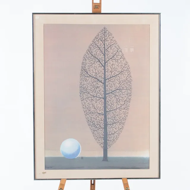 RENÉ MAGRITTE. EFTER. Färgoffset, signerad i trycket.