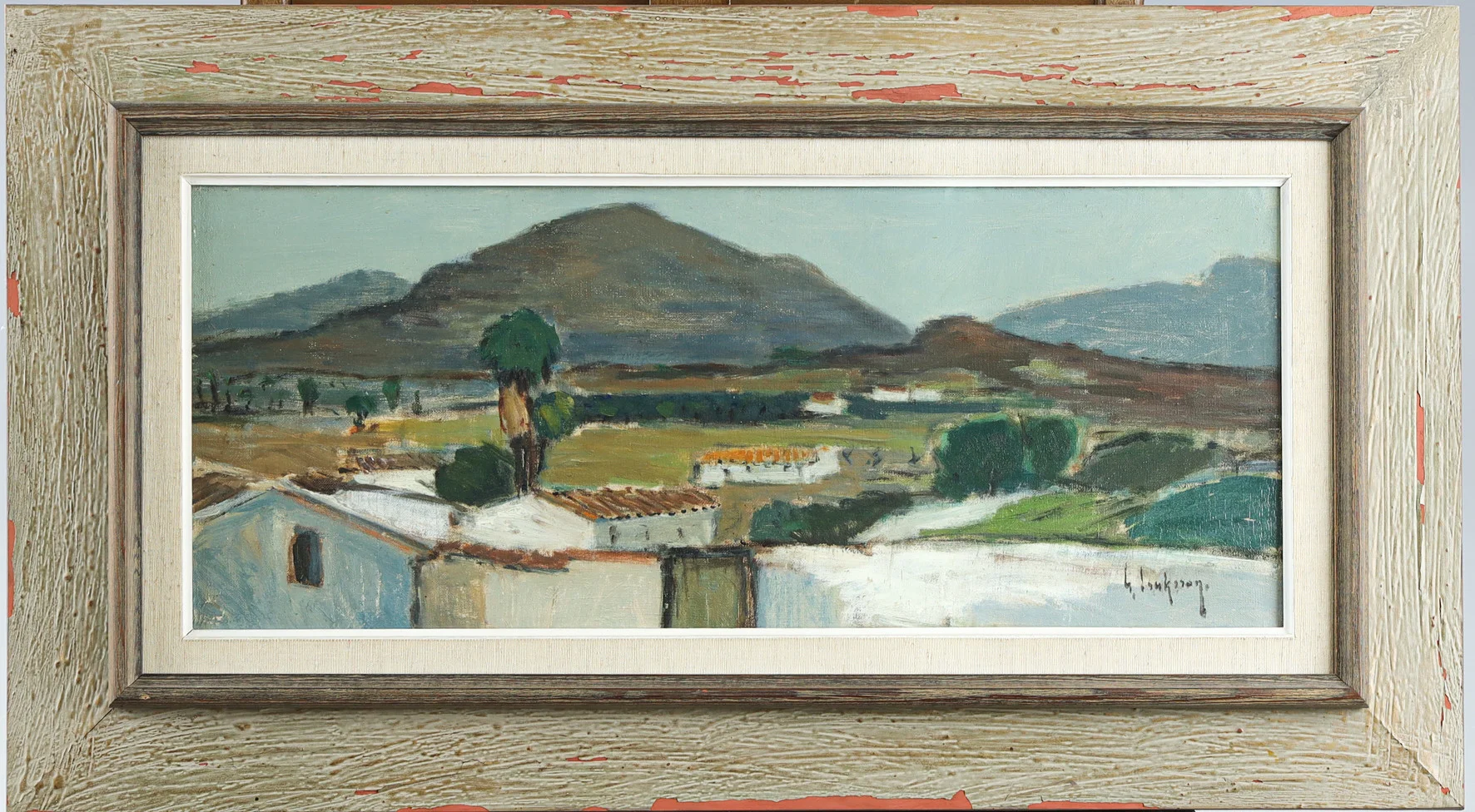 GIDEON ISAKSSON. Sydländskt landskap, olja på duk. — Paintings — Stockholms Auktionsverk Helsingborg