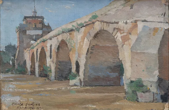 ALFRED HEDLUND. MOTIV FRÅN ROM MED PONS MULVIUS.