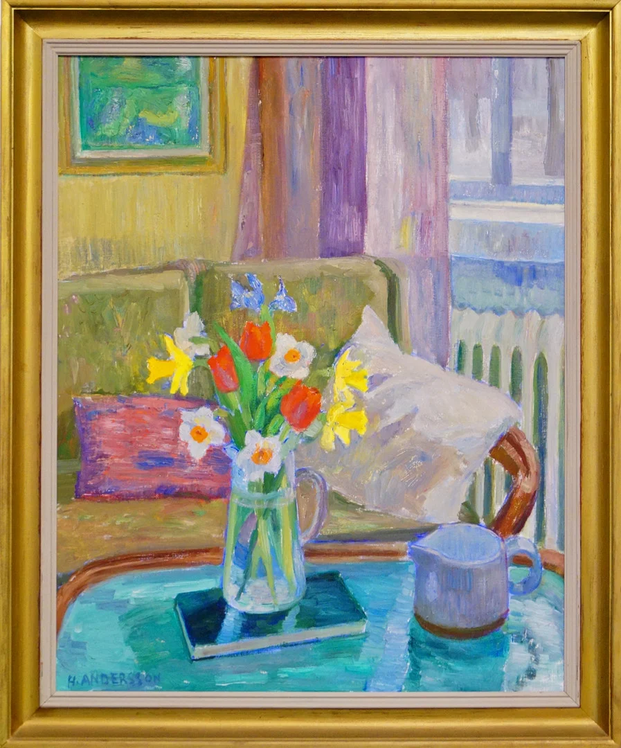 HELGE ANDERSSON. olja på duk, signerad. — Paintings — Lysekils Auktionsbyrå