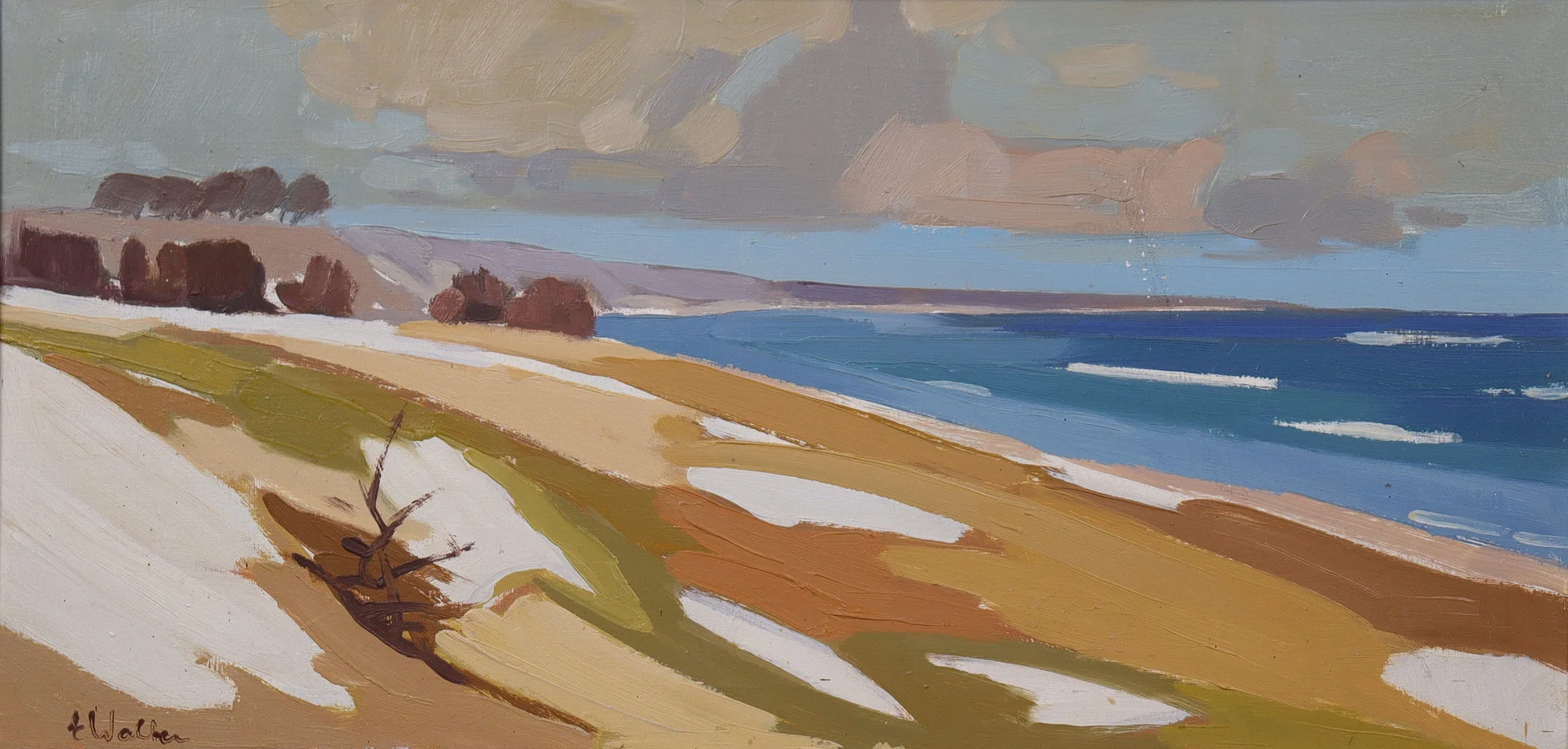 ERIK WALTER PERSSON. olja på duk, kustlandskap. — Paintings — Markus Auktioner