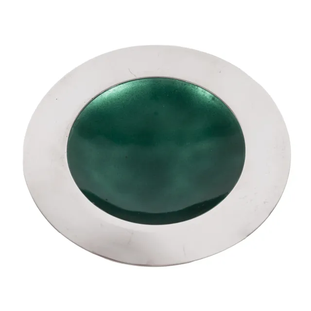 Søren Georg Jensen for Georg Jensen: Sterling silver bowl with green enamel