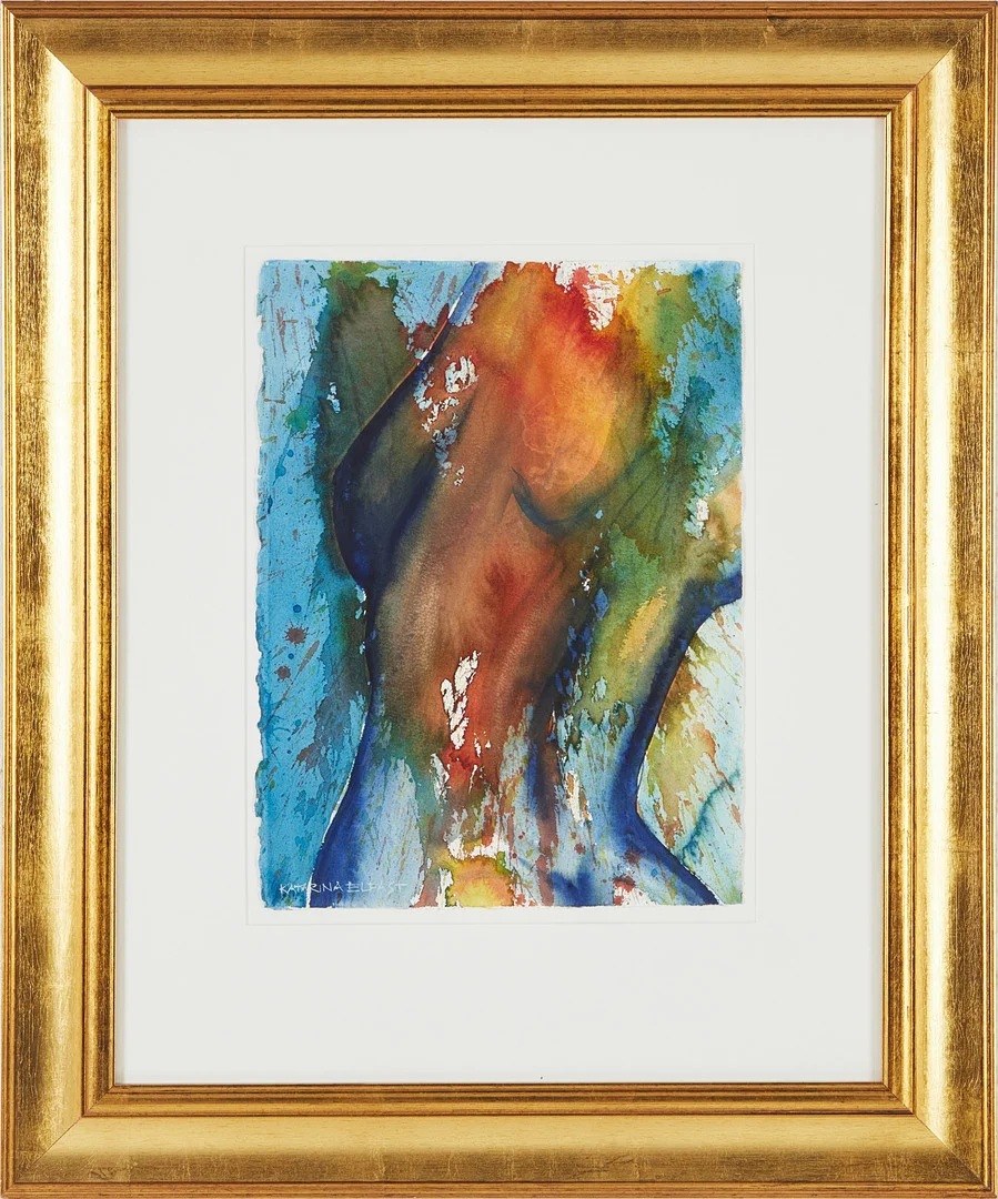 KATARINA ELFAST (FÖDD 1957). Modell, akvarell. — Paintings — Stockholms Auktionsverk Magasin 5