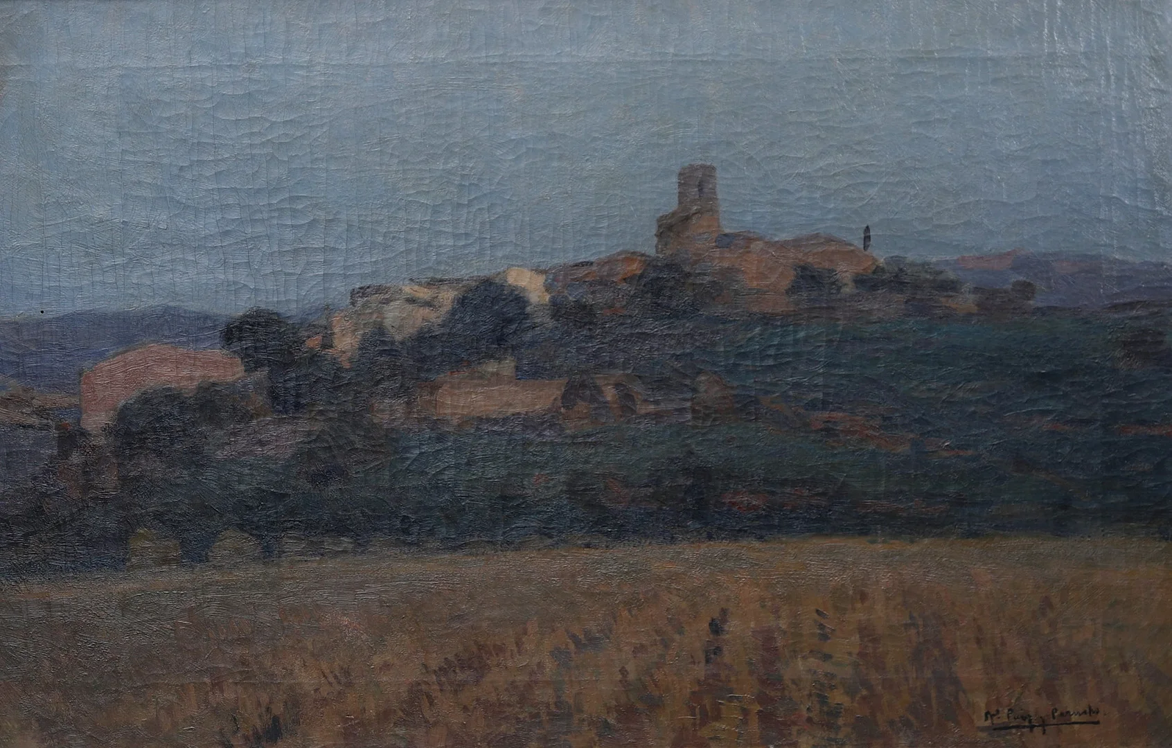 BONAVENTURA PUIG PERUCHO. "Crépuscule - Village". — Paintings — Balclis