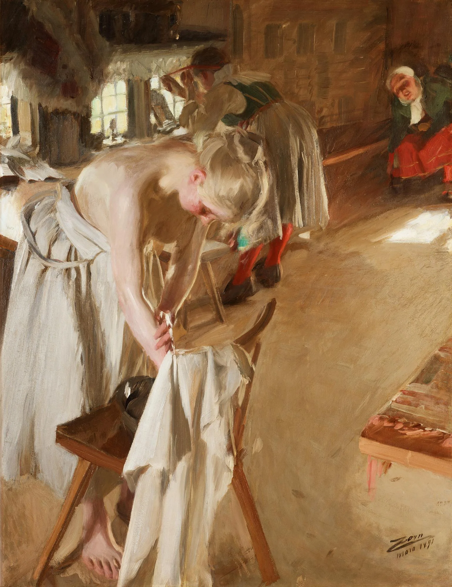Anders Zorn, "Söndagsmorgon". — Bukowskis