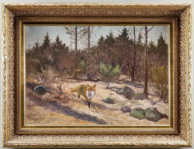 HENNING HOUGAARD. Olja på duk, signerad.