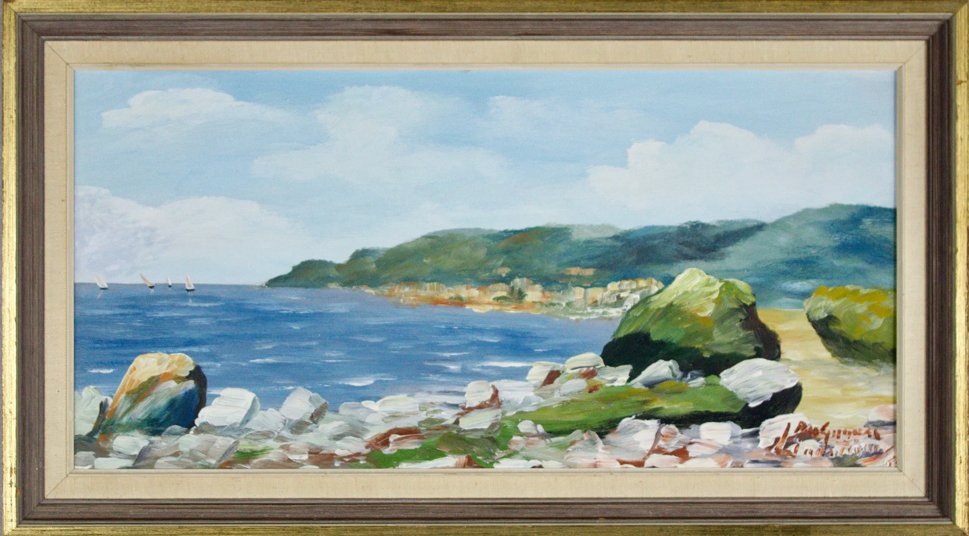 PER GUNNAR LINDSTRÖM. Olja på pannå, "Mölle, Kullaberg", signerad. — Paintings — Höganäs Auktionsverk