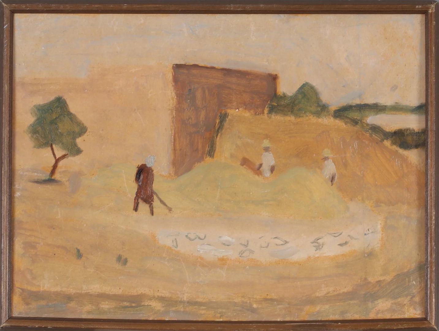 IVAR ANDERSSON. "Tunisiskt landskap", olja på pannå, monogramsignerad. — Paintings — Stadsauktion Sundsvall