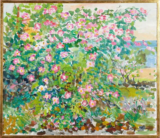 MAURICE MOBERG (1923-2014): Sommarblomster, signerad Maurice Moberg, olja på duk.