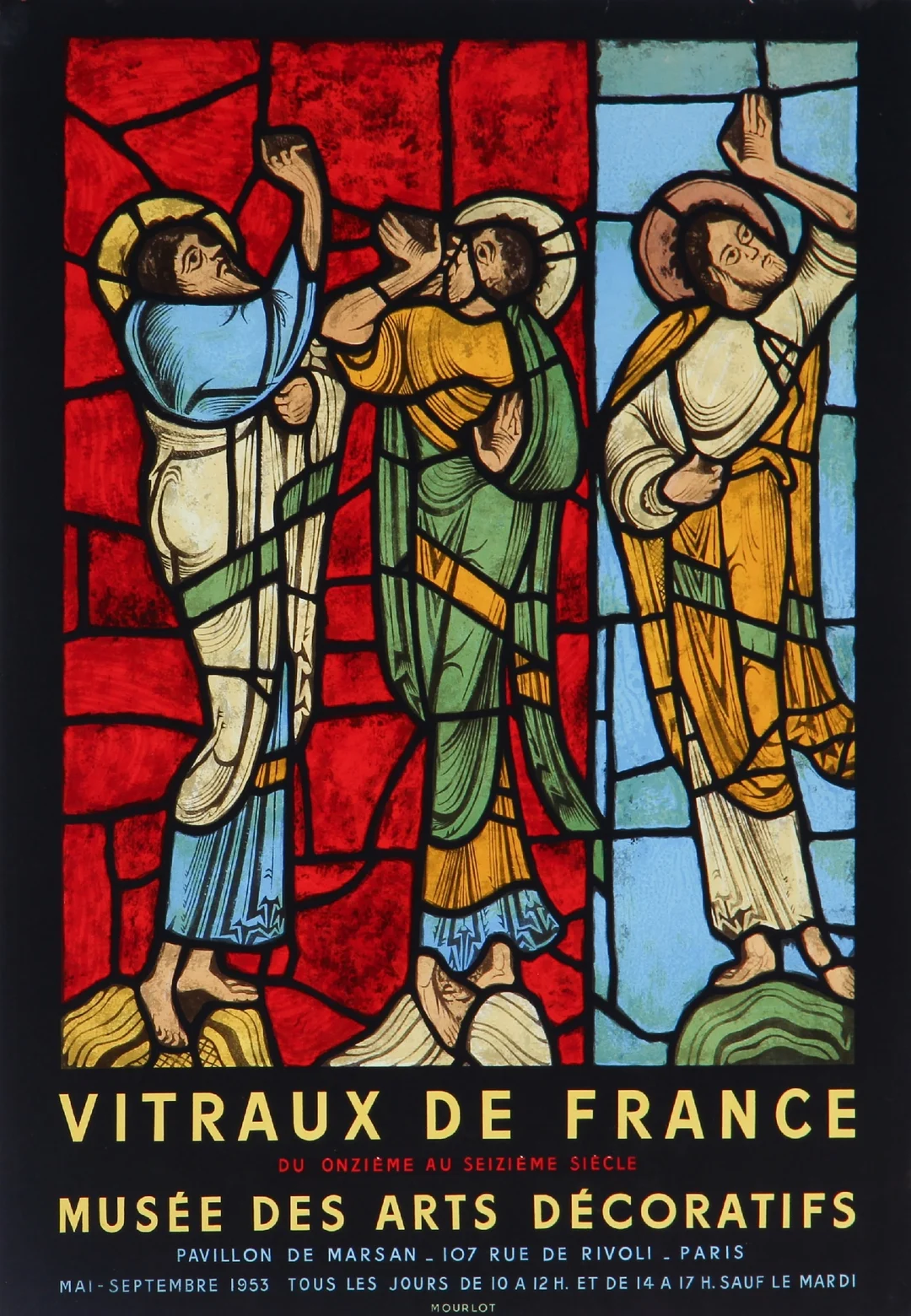 French poster, 'Vitraux de France', Paris 1953 — Paintings and sculptures/Prints and photography — Lauritz